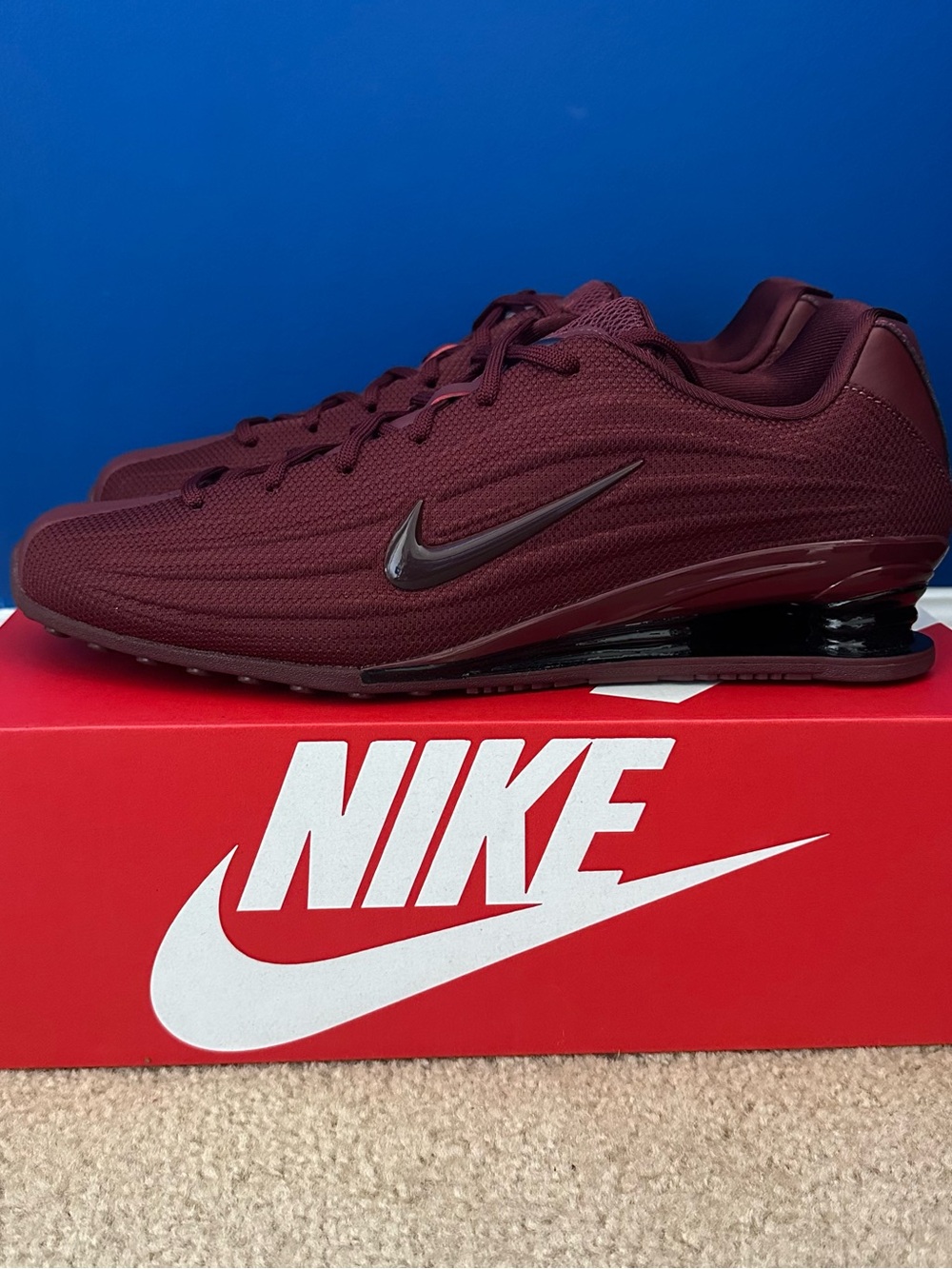Nike Shox Z Sneakers Women Dark Team Red Mystic Dates HQ7540-600 Size 11